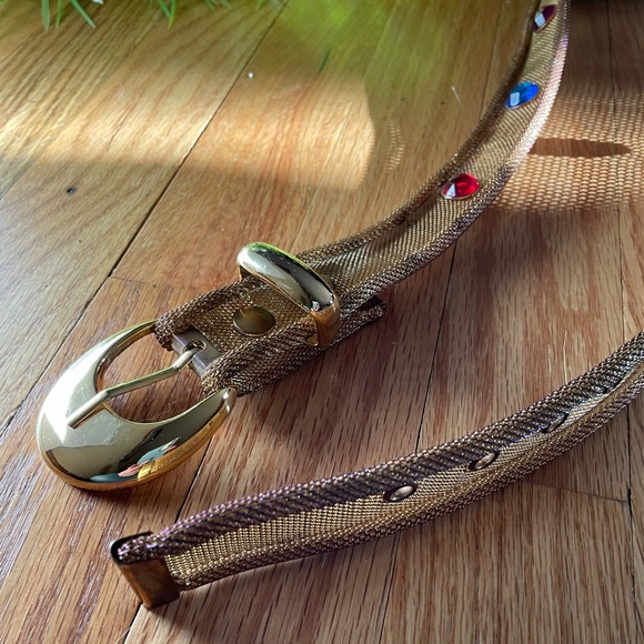 ‘80’s Metal Mesh Belt w/ Rhinestones - Picture 6 of 7